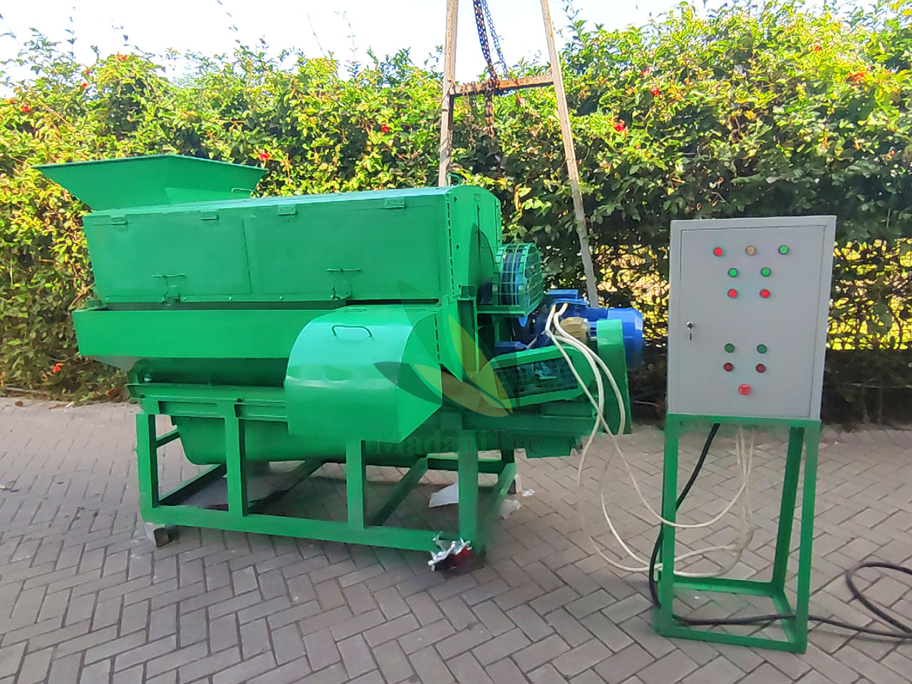 Mesin Pemilah Sampah D55x175cm Srew Conveyor